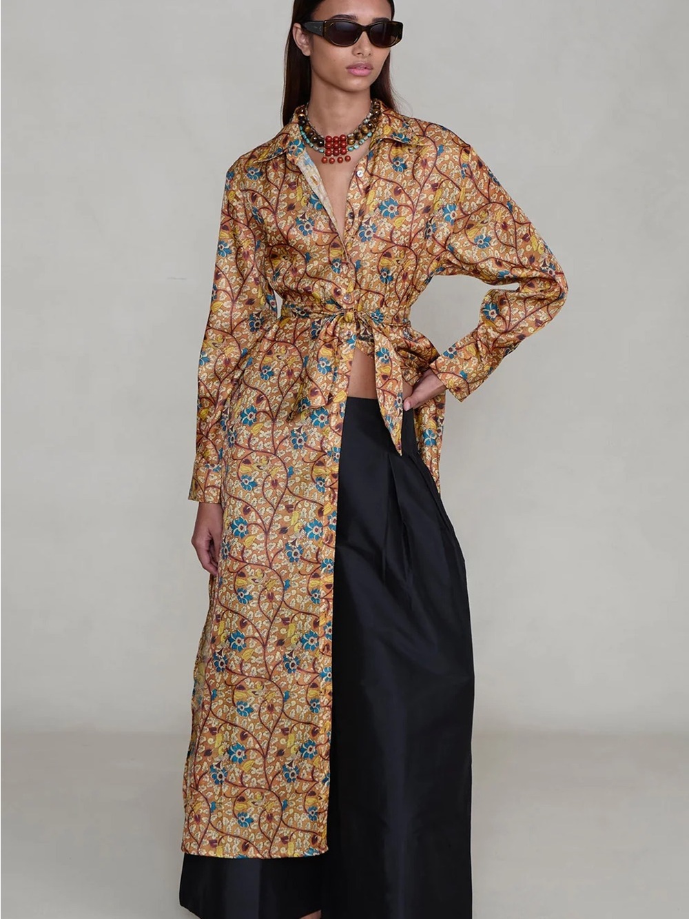 Chan Luu Garden Shirt Dress Marigold